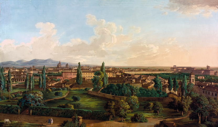 Anonimo: Veduta di Roma da Villa Ludovisi, XVIII–inizi XIX secolo